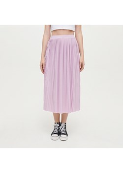 Plisowana spódnica midi Basic różowa - Fioletowy ze sklepu House w kategorii Spódnice - zdjęcie 156858327