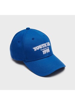 Kobaltowa czapka z daszkiem i haftowanym napisem Youth Life 1998 - Niebieski ze sklepu House w kategorii Czapki z daszkiem damskie - zdjęcie 156861179