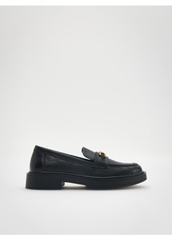 Reserved - Skórzane loafersy - Czarny ze sklepu Reserved w kategorii Lordsy damskie - zdjęcie 156874479