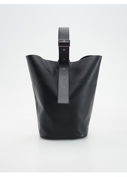 Reserved - Skórzana torba shopper - Czarny ze sklepu Reserved w kategorii Torebki damskie - zdjęcie 156874839
