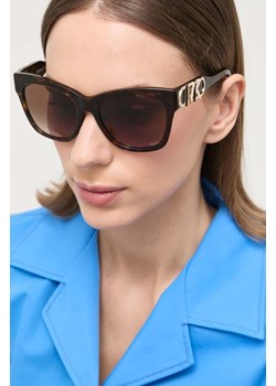 Michael Kors okulary przeciwsłoneczne EMPIRE SQUARE damskie kolor brązowy 0MK2182U ze sklepu ANSWEAR.com w kategorii Okulary przeciwsłoneczne damskie - zdjęcie 156880697