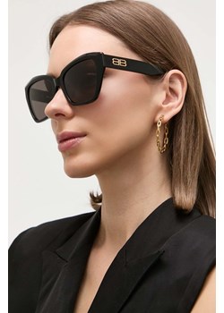 Balenciaga okulary przeciwsłoneczne BB0273SA damskie kolor czarny ze sklepu ANSWEAR.com w kategorii Okulary przeciwsłoneczne damskie - zdjęcie 156880705