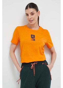 Mammut t-shirt sportowy Core Emblem kolor pomarańczowy ze sklepu ANSWEAR.com w kategorii Bluzki damskie - zdjęcie 156880946