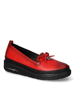 Półbuty Bombonella 195.510-1/03 Czerwone lico ze sklepu Arturo-obuwie w kategorii Półbuty damskie - zdjęcie 156889155