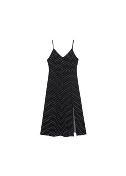 Cropp - Sukienka midi w groszki - czarny ze sklepu Cropp w kategorii Sukienki - zdjęcie 156901205