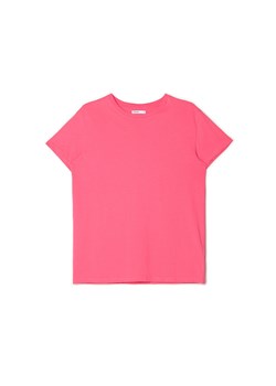 Cropp - Różowy T-shirt oversize - różowy ze sklepu Cropp w kategorii Bluzki damskie - zdjęcie 156901227