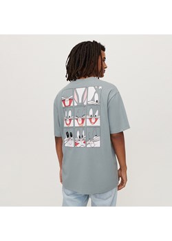 Szara koszulka loose long z motywem Królika Bugsa - Szary ze sklepu House w kategorii T-shirty męskie - zdjęcie 156901857