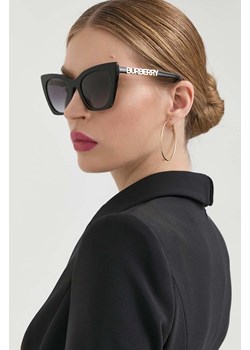 Burberry okulary przeciwsłoneczne MARIANNE damskie kolor czarny 0BE4372U ze sklepu ANSWEAR.com w kategorii Okulary przeciwsłoneczne damskie - zdjęcie 156904799