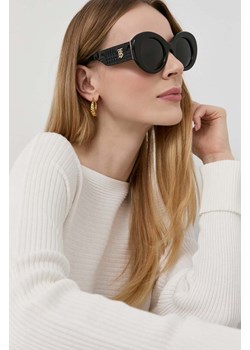 Burberry okulary przeciwsłoneczne damskie kolor czarny ze sklepu ANSWEAR.com w kategorii Okulary przeciwsłoneczne damskie - zdjęcie 156904825