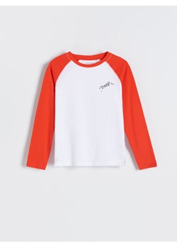 Reserved - Longsleeve z nadrukiem - biały ze sklepu Reserved w kategorii T-shirty chłopięce - zdjęcie 156909016