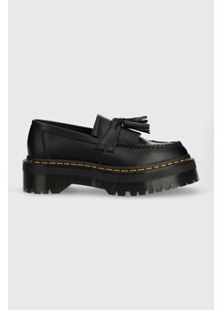 Dr. Martens mokasyny skórzane Adrian Quad kolor czarny na platformie DM27989001 ze sklepu ANSWEAR.com w kategorii Mokasyny damskie - zdjęcie 156919106