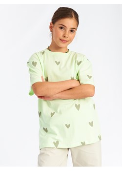 GATE Bawełniana koszulka z nadrukiem w serce 8Y ze sklepu gateshop w kategorii Bluzki dziewczęce - zdjęcie 156925918