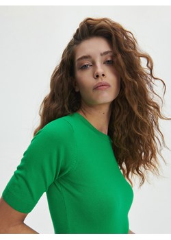 Reserved - Bluzka z wiskozą - zielony ze sklepu Reserved w kategorii Bluzki damskie - zdjęcie 156936215