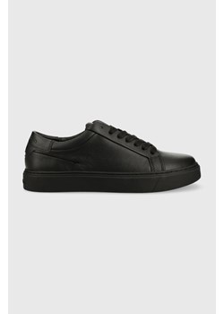 Calvin Klein sneakersy skórzane LOW TOP LACE UP PB kolor czarny HM0HM01019 ze sklepu ANSWEAR.com w kategorii Buty sportowe męskie - zdjęcie 156937126