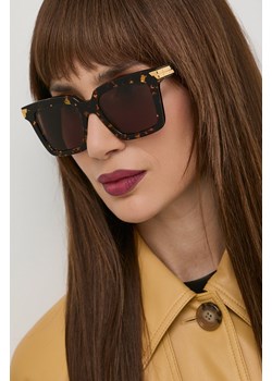 Bottega Veneta okulary przeciwsłoneczne damskie kolor brązowy ze sklepu ANSWEAR.com w kategorii Okulary przeciwsłoneczne damskie - zdjęcie 157029355