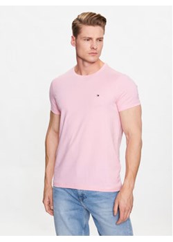Tommy Hilfiger T-Shirt MW0MW10800 Różowy Extra Slim Fit ze sklepu MODIVO w kategorii T-shirty męskie - zdjęcie 157034525