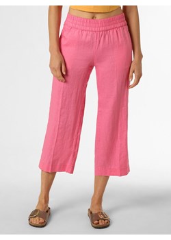 s.Oliver Damskie spodnie lniane Kobiety len wyrazisty róż jednolity ze sklepu vangraaf w kategorii Spodnie damskie - zdjęcie 157035605