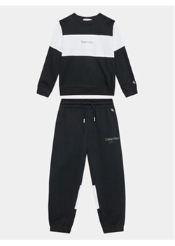Calvin Klein Jeans Dres Color Block IB0IB01691 Czarny Regular Fit ze sklepu MODIVO w kategorii Dresy chłopięce - zdjęcie 157039925