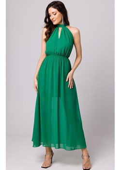 Sukienka szyfonowa zielona maxi wiązana wokół szyi K169, Kolor zielony, Rozmiar L, makover ze sklepu Primodo w kategorii Sukienki - zdjęcie 157040296