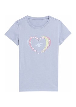 Koszulka dziewczęca 4FJSS23TTSHF385 4F ze sklepu SPORT-SHOP.pl w kategorii Bluzki dziewczęce - zdjęcie 157046179