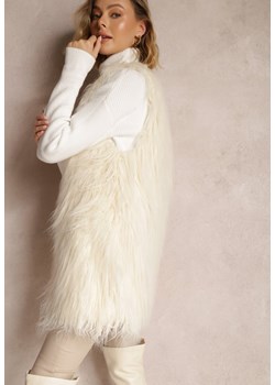 Jasnobeżowa Kamizelka Futrzana Bessemer ze sklepu Renee odzież w kategorii Kamizelki damskie - zdjęcie 157053149