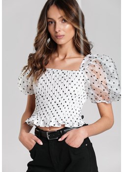 Biała Bluzka Can I Love You ze sklepu Renee odzież w kategorii Bluzki damskie - zdjęcie 157053699