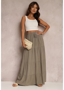 Ciemnozielona Spódnica Kainne ze sklepu Renee odzież w kategorii Spódnice - zdjęcie 157053756