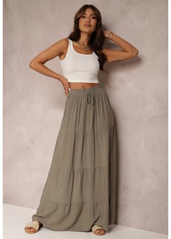 Ciemnozielona Spódnica Kainne ze sklepu Renee odzież w kategorii Spódnice - zdjęcie 157053757