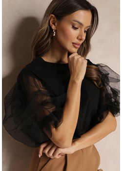 Czarna Bluzka Hyros ze sklepu Renee odzież w kategorii Bluzki damskie - zdjęcie 157053805