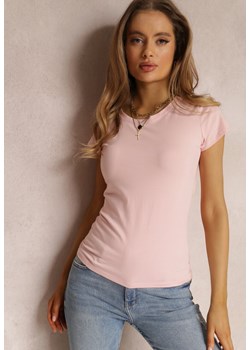 Jasnoróżowy T-shirt Ariema ze sklepu Renee odzież w kategorii Bluzki damskie - zdjęcie 157053825