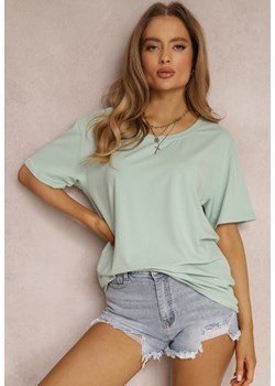 Miętowy T-shirt Eraela ze sklepu Renee odzież w kategorii Bluzki damskie - zdjęcie 157053865