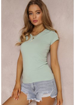 Miętowy T-shirt Mirasura ze sklepu Renee odzież w kategorii Bluzki damskie - zdjęcie 157053885