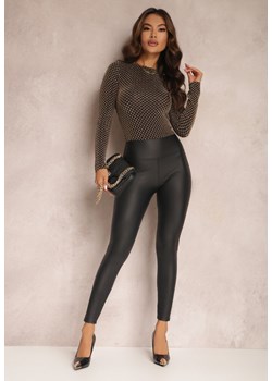 Czarne Legginsy Larsa ze sklepu Renee odzież w kategorii Spodnie damskie - zdjęcie 157054557