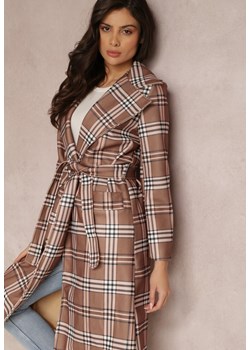 Ciemnobeżowy Płaszcz Yesthana ze sklepu Renee odzież w kategorii Płaszcze damskie - zdjęcie 157054895