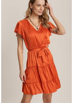 Pomarańczowa Sukienka Rhelixia ze sklepu Renee odzież w kategorii Sukienki - zdjęcie 157055999