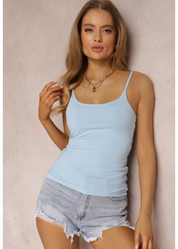 Jasnoniebieski Top Gathorise ze sklepu Renee odzież w kategorii Bluzki damskie - zdjęcie 157056438