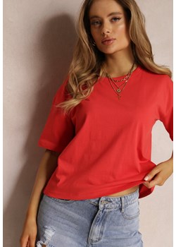 Czerwony T-shirt Clathera ze sklepu Renee odzież w kategorii Bluzki damskie - zdjęcie 157056505