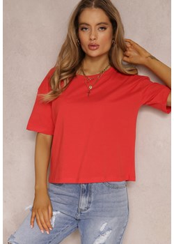 Czerwony T-shirt Clathera ze sklepu Renee odzież w kategorii Bluzki damskie - zdjęcie 157056507