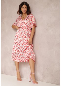 Biało-Czerwona Sukienka Synesi ze sklepu Renee odzież w kategorii Sukienki - zdjęcie 157056945