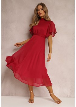 Bordowa Sukienka Syrissis ze sklepu Renee odzież w kategorii Sukienki - zdjęcie 157056978