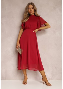 Bordowa Sukienka Syrissis ze sklepu Renee odzież w kategorii Sukienki - zdjęcie 157056979