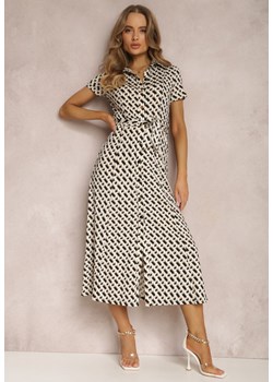 Beżowa Sukienka Prixia ze sklepu Renee odzież w kategorii Sukienki - zdjęcie 157057127