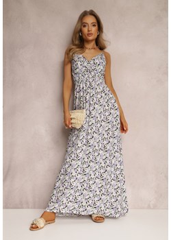 Biało-Fioletowa Sukienka Alethyxo ze sklepu Renee odzież w kategorii Sukienki - zdjęcie 157057247