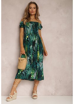 Czarno-Zielona Sukienka Morgalia ze sklepu Renee odzież w kategorii Sukienki - zdjęcie 157057566