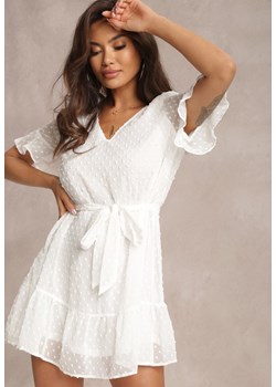 Biała Sukienka Theaniphis ze sklepu Renee odzież w kategorii Sukienki - zdjęcie 157057915