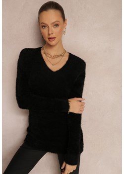 Czarny Sweter Wełniany Aegiopis ze sklepu Renee odzież w kategorii Swetry damskie - zdjęcie 157058927