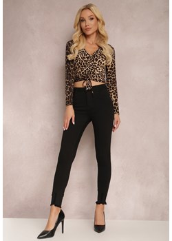 Czarne Spodnie Skinny Tenyrea ze sklepu Renee odzież w kategorii Spodnie damskie - zdjęcie 157059669