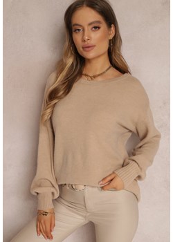 Beżowy Sweter z Łańcuszkiem Ampenia ze sklepu Renee odzież w kategorii Swetry damskie - zdjęcie 157059738