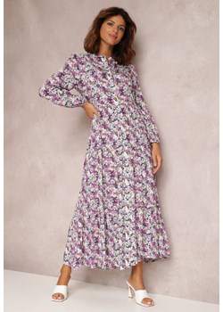Biało-Fioletowa Sukienka Coredeia ze sklepu Renee odzież w kategorii Sukienki - zdjęcie 157060646