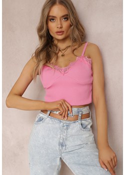 Różowy Top Ionenia ze sklepu Renee odzież w kategorii Bluzki damskie - zdjęcie 157060856